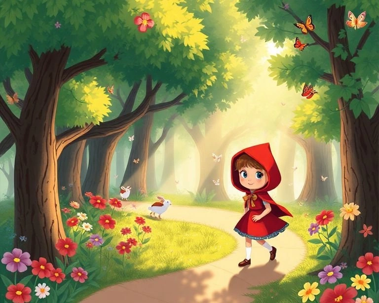 Büyülü Ormanda Kırmızı Başlıklı Kız Masalı Büyülü Ormanda Kırmızı Başlıklı Kız Masalı