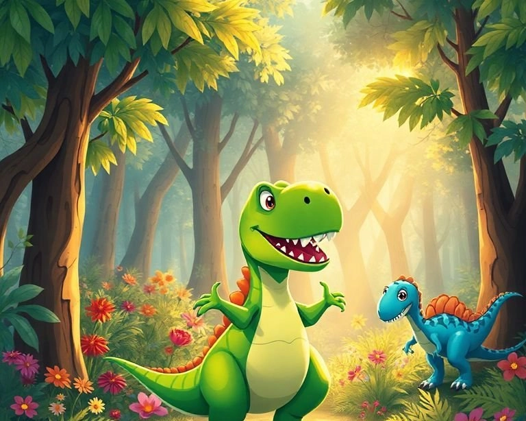 Dinozor Yarışması: En Hızlı Koşan Kim? Masalı