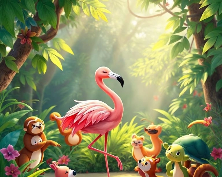 Flamingo'nun Arkadaşlık Macerası Masalı Flamingo'nun Arkadaşlık Macerası Masalı