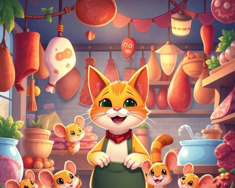 Kasap Kedi ve Farelerin Sırrı Masalı Kasap Kedi ve Farelerin Sırrı Masalı