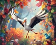 Leylek ve Renkli Orman Masalı Leylek ve