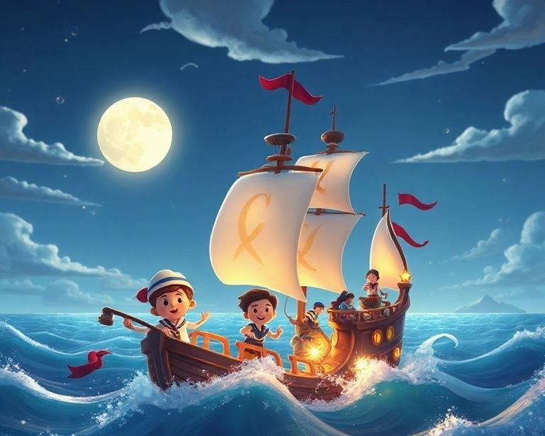 Macera Dolu Hayalet Gemisi: Cesur Denizcilerin Hikayesi Masalı Macera Dolu Hayalet Gemisi: Cesur Denizcilerin Hikayesi Masalı