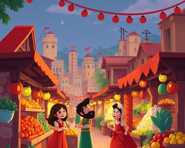 Şehir Pazarında Karagöz ve Hacivat Masalı