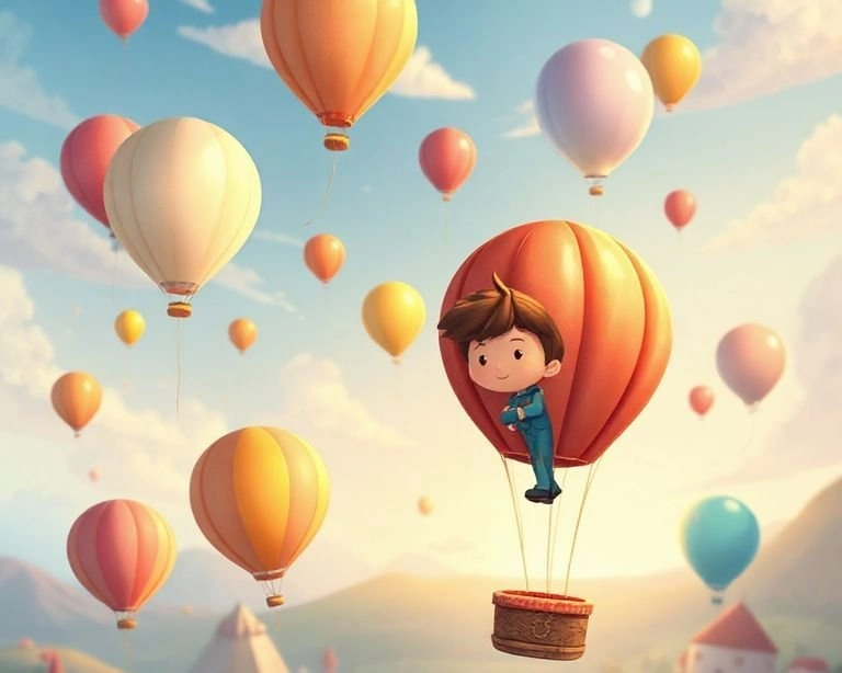 Sihirli Balonlar: Balon Pilotunun Serüveni Masalı