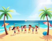 Voleybol Sahasında Dostluk Hikayesi Masalı Voleybol Sahas