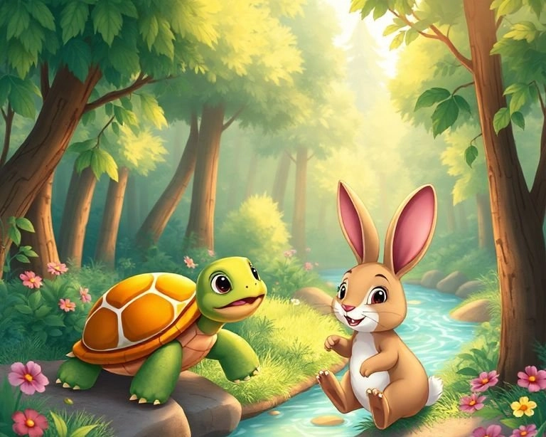 Kaplumbağa ve Tavşanın Dostluğu Masalı Kaplumbağa ve Tavşanın Dostluğu Masalı