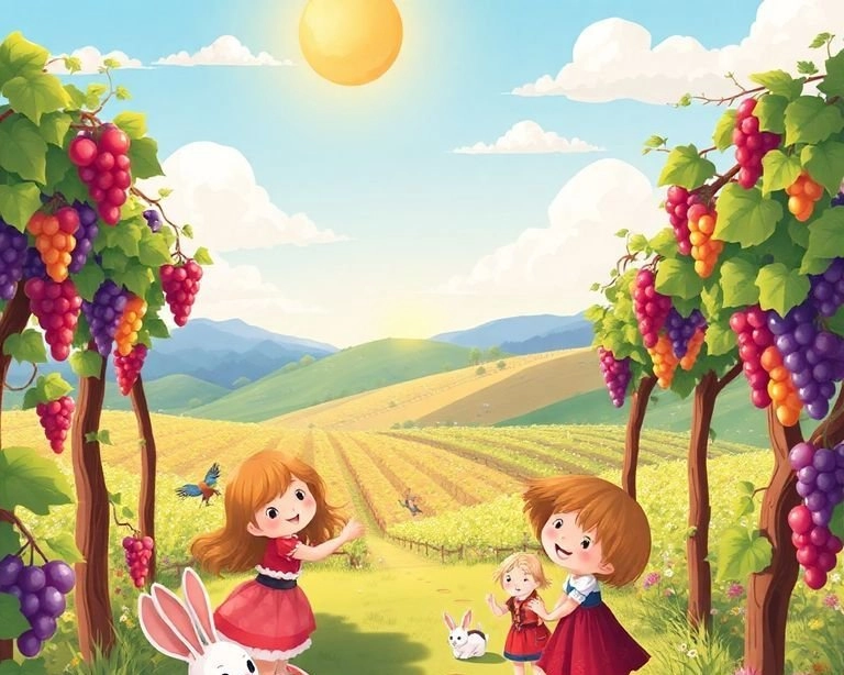 Üzüm Bağında Şenlik: Neşe Dolu Anlar Masalı Üzüm Bağında Şenlik: Neşe Dolu Anlar Masalı